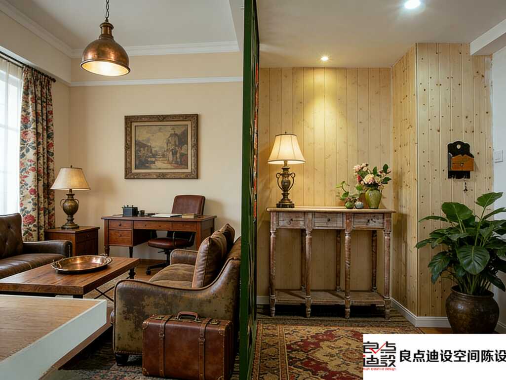 谁懂啊!这个美式复古办公室软装设计，直接把“松弛感”焊在工位上了✨